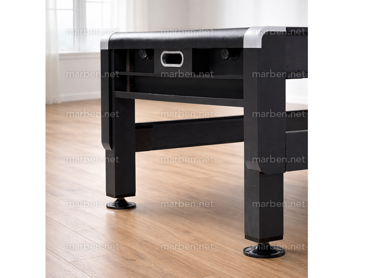 Mesa 3 en 1 SW Giratoria Air-Hockey, Billar, Ping-Pong,  (Negra, paño azul)